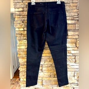LOFT 8 29 The Skinny Jeans Solid Black Stretch